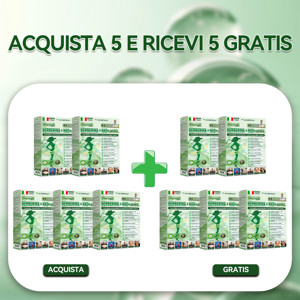 Negozio Ufficiale | 🥚🥚 GLORENDA® Moringa · Berberine × NAD+ 10-in-1 Cerotto Avanzato Nano Microneedle ✅ Per obesità, pelle rilassata, diabete, apnea notturna, problemi articolari e molto altro