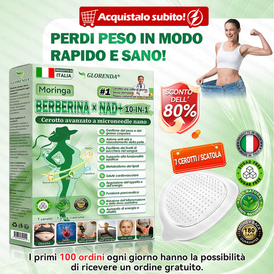 🔥 Solo 10 scatole rimaste! Sconto extra del 30%. 𝐆𝐋𝐎𝑹𝑬𝑵𝑫𝗔® 𝑴𝒐𝒓𝒊𝒏𝒈𝒂 · 𝑩𝒆𝒓𝒃𝒆𝒓𝒊𝒏𝒆 × 𝑵𝑨𝑫+ 𝑷𝒂𝒓𝒄𝒉𝒆 𝒂𝒗𝒂𝒏𝒛𝒂𝒅𝒐 10-𝒆𝒏-1 Part: sicuro, testato ed efficace per peso, glucosio, digestione ed energia.