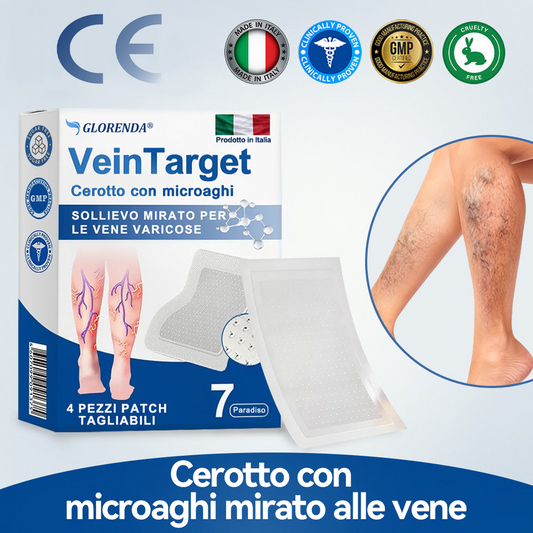 🔥 Solo 10 confezioni disponibili! Extra 30% di sconto.  𝐆𝐋𝐎𝑹𝑬𝑵𝑫𝗔® 𝑽𝒆𝒊𝒏𝑻𝒂𝒓𝒈𝒆𝒕 Cerotto a Microaghi ⚡ Sollievo Immediato, Risultati a Lungo Termine