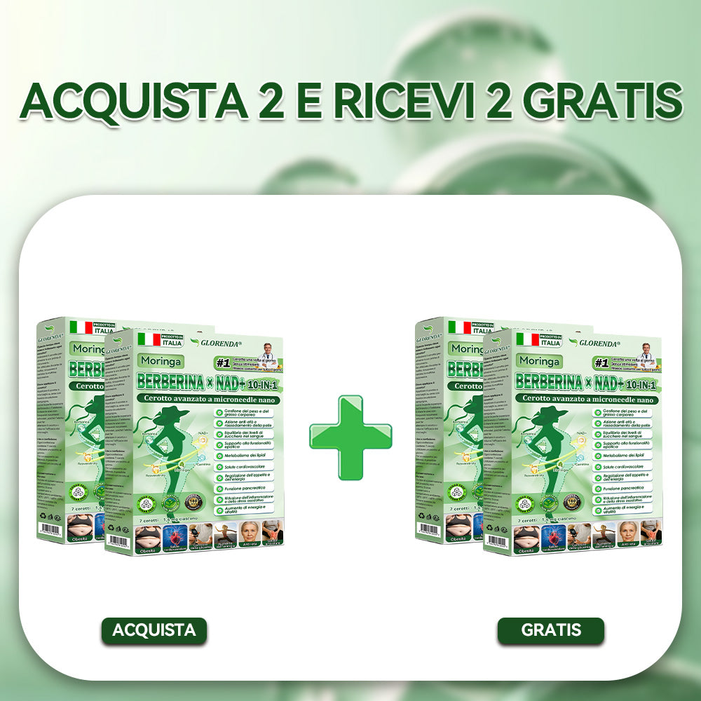 Negozio Ufficiale | 🥚🥚 GLORENDA® Moringa · Berberine × NAD+ 10-in-1 Cerotto Avanzato Nano Microneedle ✅ Per obesità, pelle rilassata, diabete, apnea notturna, problemi articolari e molto altro